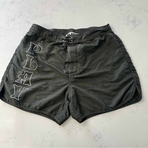 PLAYBOY Pants - PLAYBOY Dark Gray Athletic Shorts